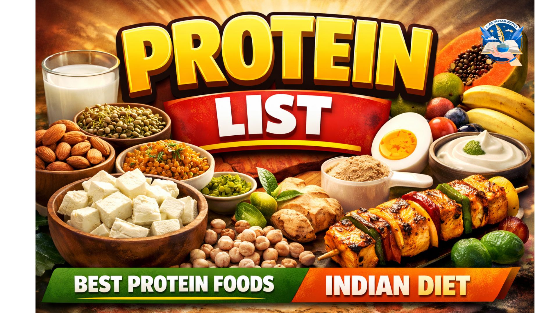 Protein List : Top High Indian Protein Foods and Fruits list (Veg & Non‑Veg)